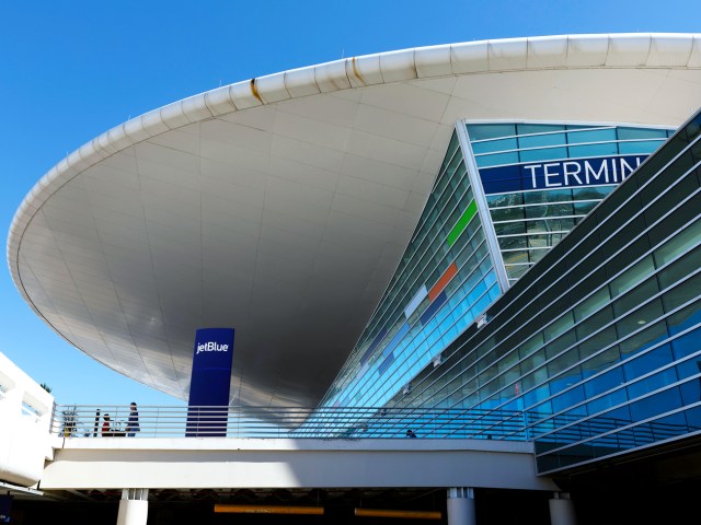 Exterior of terminal building at San Juan’s Luis Muñoz Marin Airport in Puerto Rico