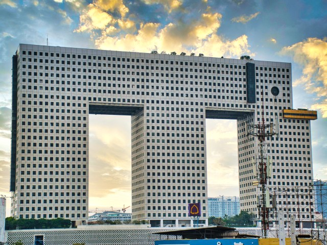 Elephant-shaped Chang Building in Bangkok, Thailand