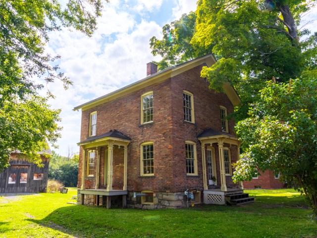 Brick home at Harriet Tubman National Historical Park in Auburn, New York