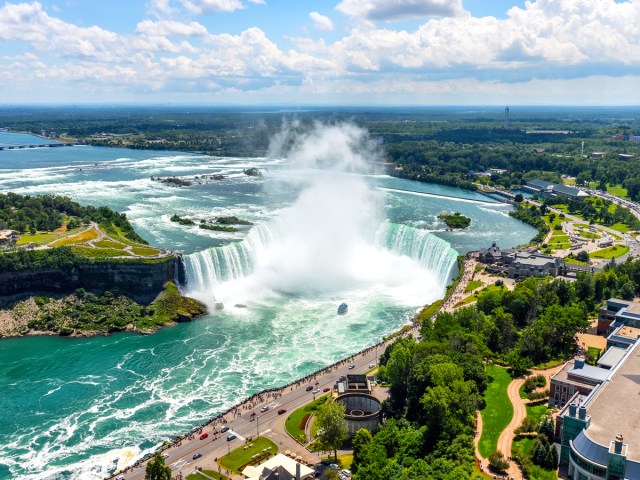 Aerial view of Niagara Falls today