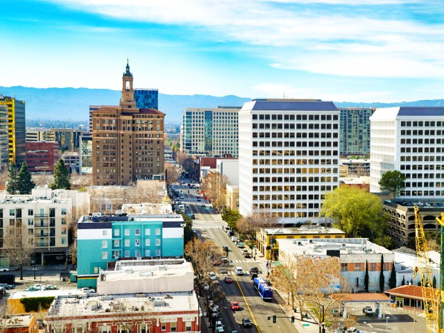 Aerial view of downtown San Jose, California