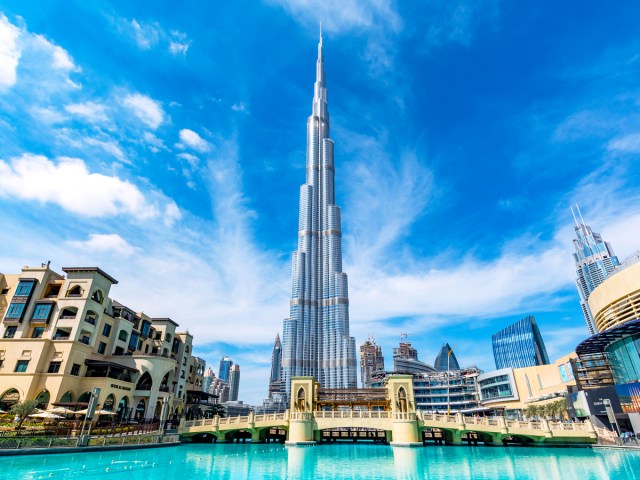 Burj Khalifa towering above Dubai skyline