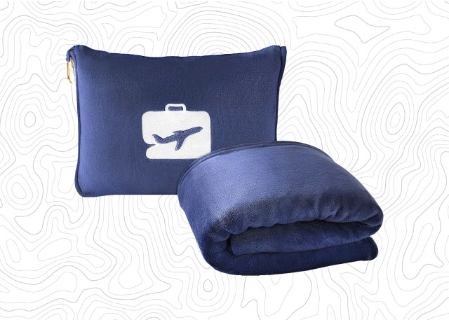 Image of convertible travel pillow and blanket