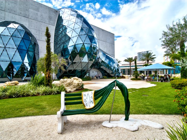 Outdoor exhibit in front of Dalí Museum in St. Petersburg, Florida