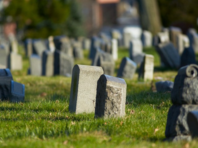 Tombstones at Greenwood Cemetery in Decanter, Illinois