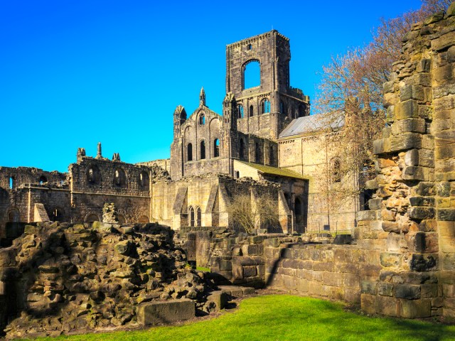 Ruins of Kirkstall Abbey in Leeds, United Kingdom