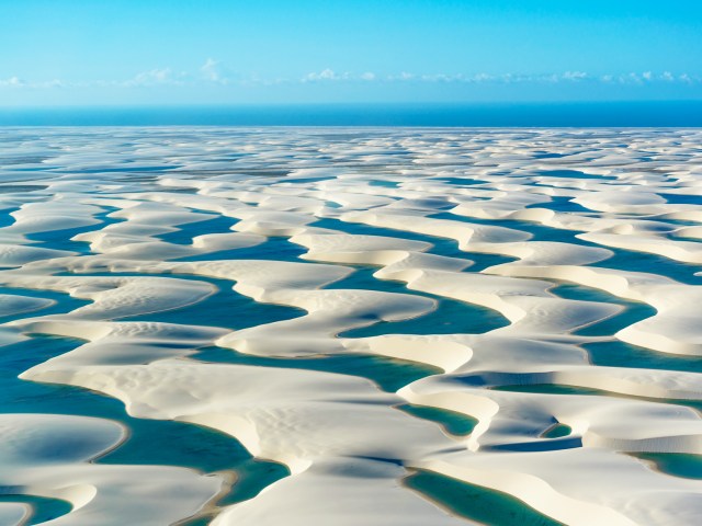 Otherworldly dune fields of Lençóis Maranhenses National Park in Brazil