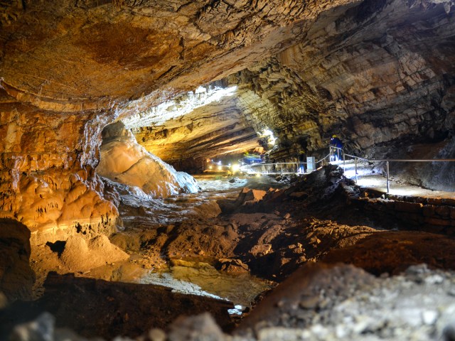 Interior of Vjetrenica Cave in Bosnia and Herzegovina