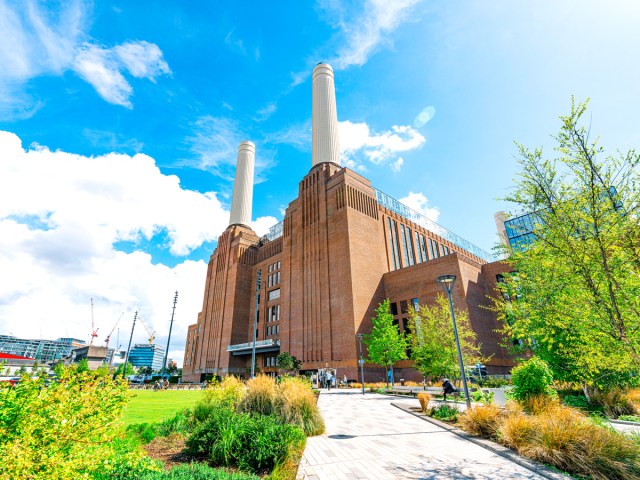 Exterior of Battersea Power Station in London, England