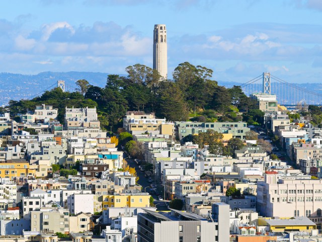 Coit Tower on San Francisco hilltop