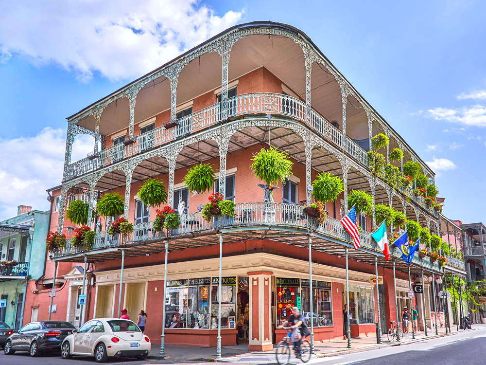 Street corner in the French Quarter, New Orleans