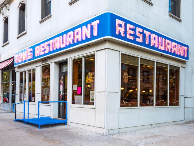 Tom's Restaurant on New York City street corner