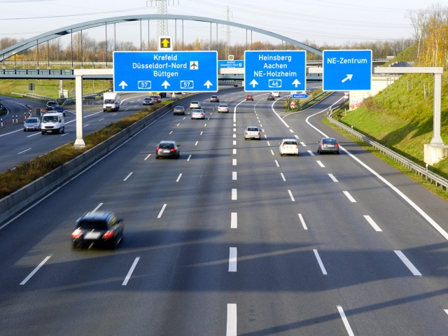 Cars on the Autobahn in Germany