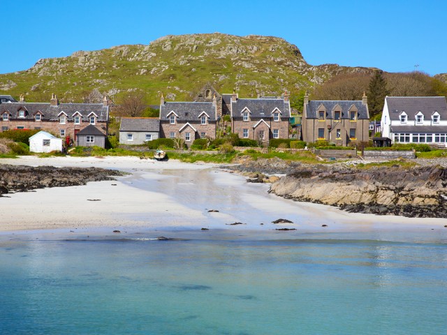 Waterfront homes in Iona, Scotland