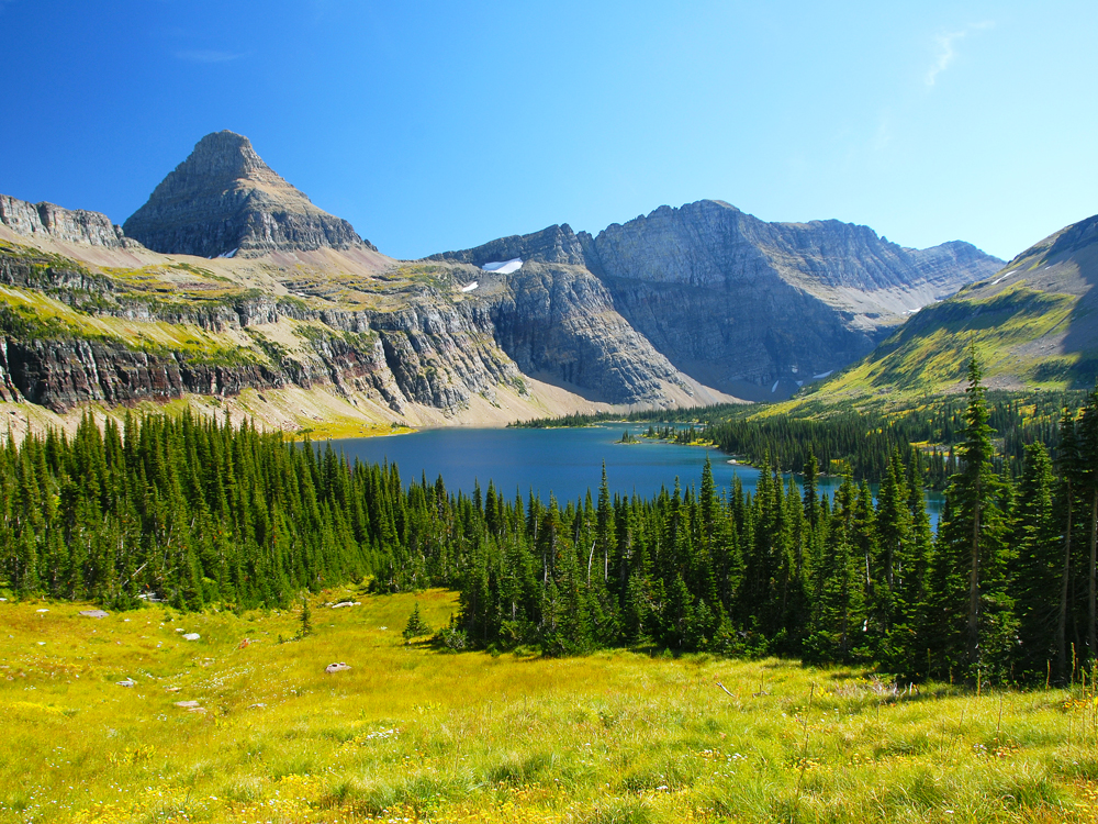 Big Sky country with forest, lake, and mountains in Montana