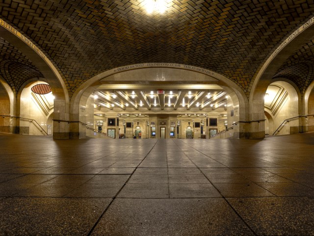 Empty corridor in Grand Central Station, New York City