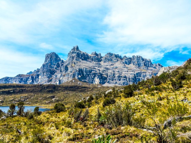 Puncak Jaya mountain peak in Indonesia