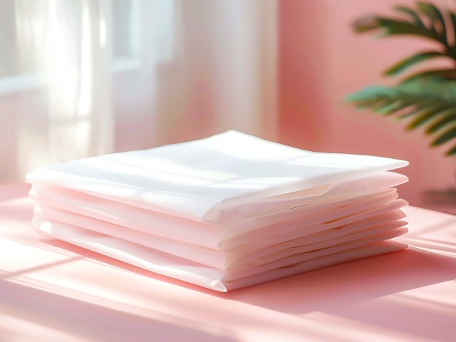 Stack of laundry detergent sheets