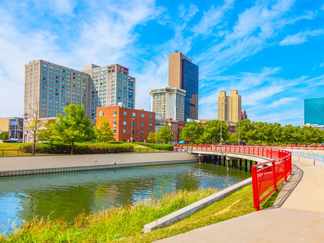 Riverfront path in Toledo, Ohio