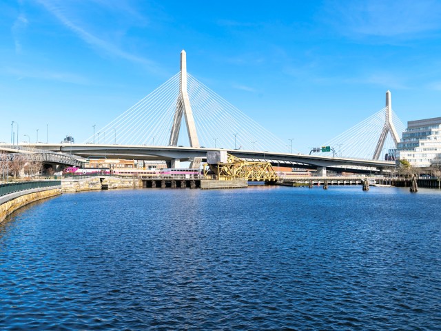 Leonard P. Zakim Bunker Hill Bridge spanning Boston's Charles River