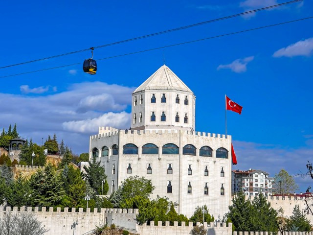 Cable car over Ankara, Turkey