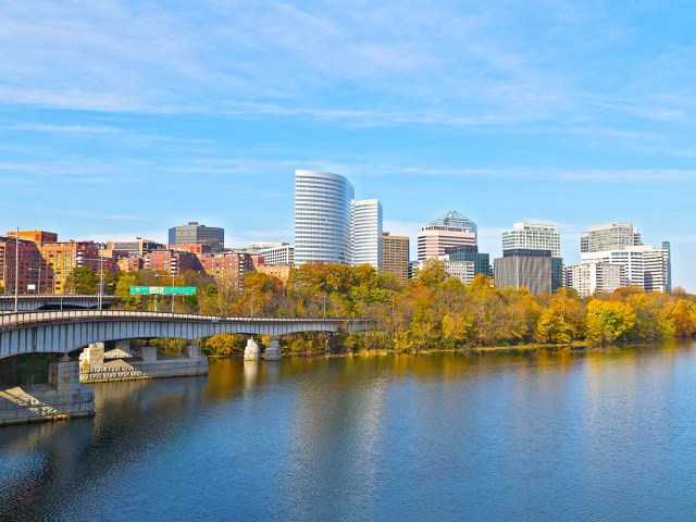 Arlington, Virginia, seen from across Potomac River