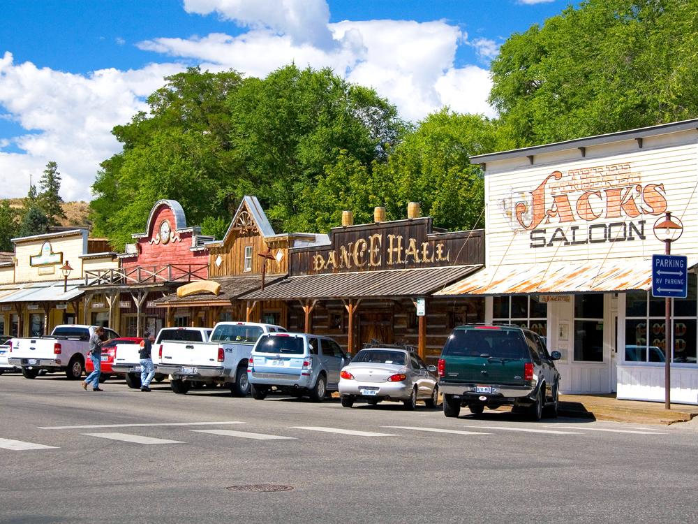 Wild West-themed downtown in Winthrop, Washington