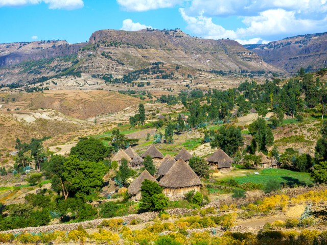 Traditional homes in the Ethiopian Highlands