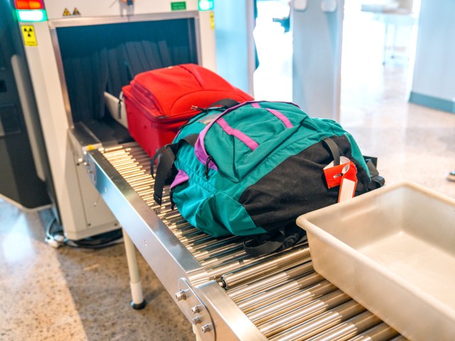 Bags being screened at airport