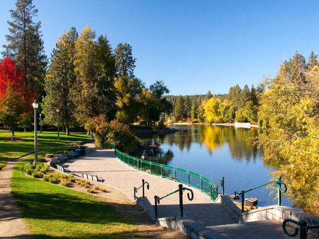 Riverfront park in Bend, Oregon