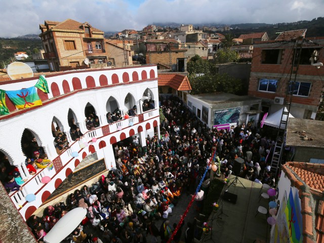 Celebrants of the Berber New Year in in the village of Sahel, Algeria