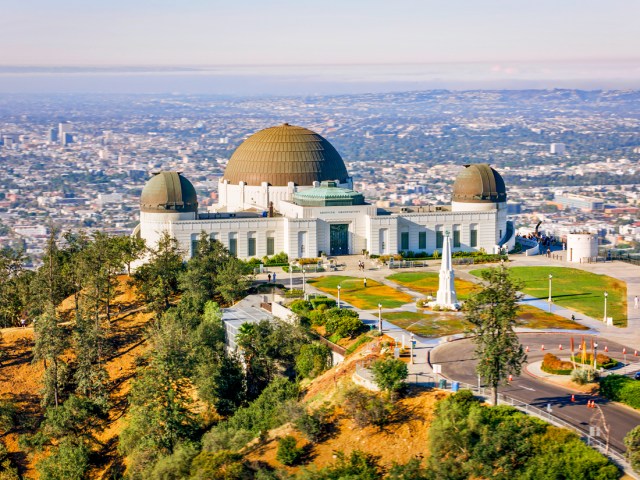 Griffith Observatory overlooking Los Angeles skyline