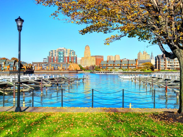 Waterfront park in Buffalo, New York