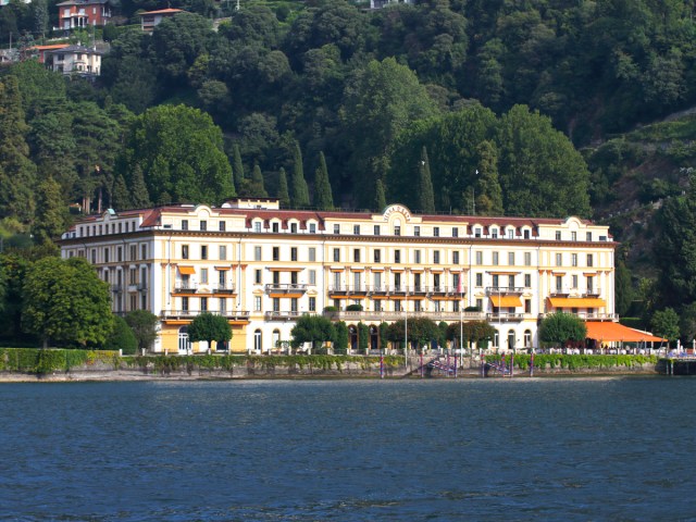 Villa d’Este, seen across Lake Como in Italy