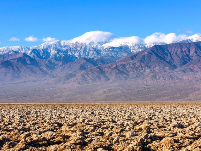 Rocky and mountainous landscape of California's Death Valley National Park