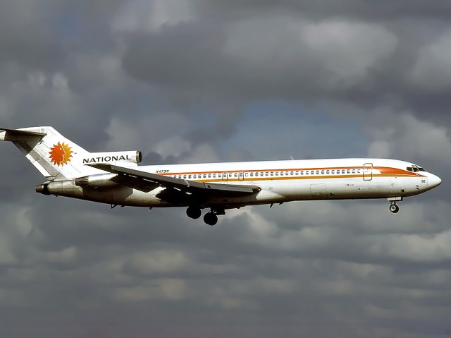 National Airlines Boeing 727 on approach