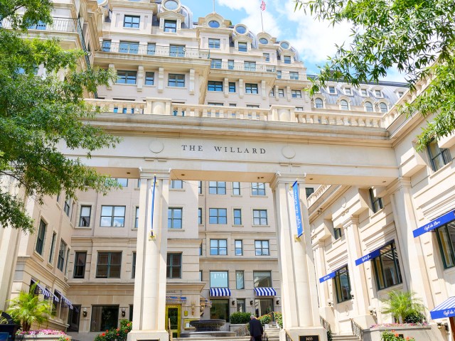 Exterior of the Willard Intercontinental hotel in Washington, D.C. 