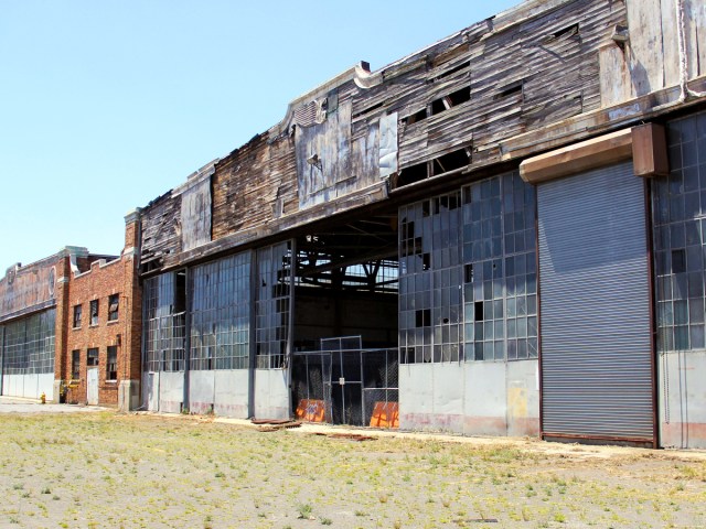 Abandoned hangar at Floyd Bennett Field in New York