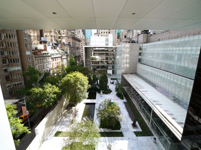 Courtyard of MoMa in New York City, seen from above