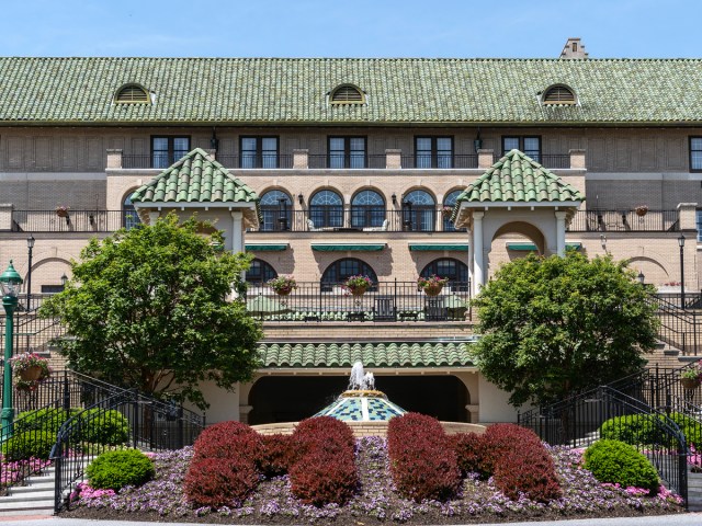 Exterior of Hotel Hershey in Hershey, Pennsylvania