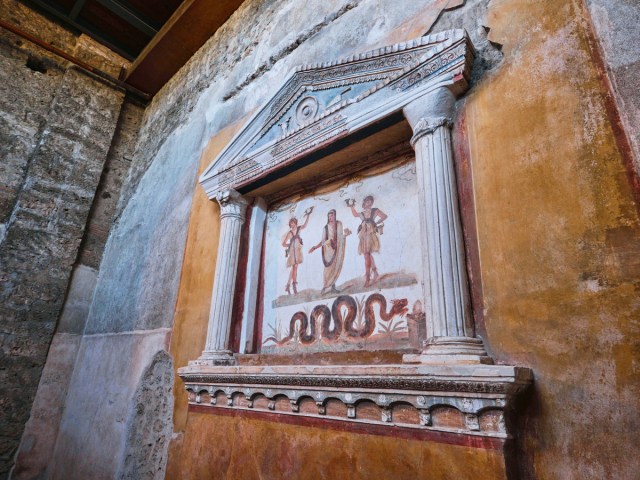 Wall painting in House of the Vettii in Pompeii, Italy