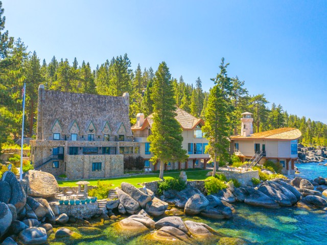 Thunderbird Lodge perched on the shores of Lake Tahoe, California