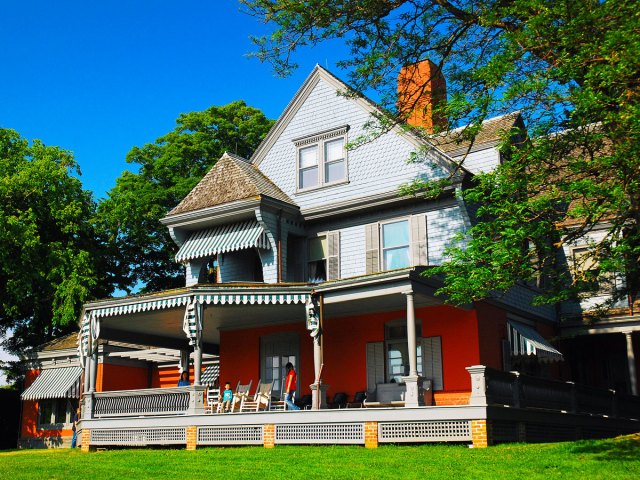 Exterior of Theodore Roosevelt’s Sagamore Hill Mansion on Long Island