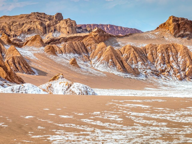 Salt-dusted landscape of Chile's Valley of the Moon