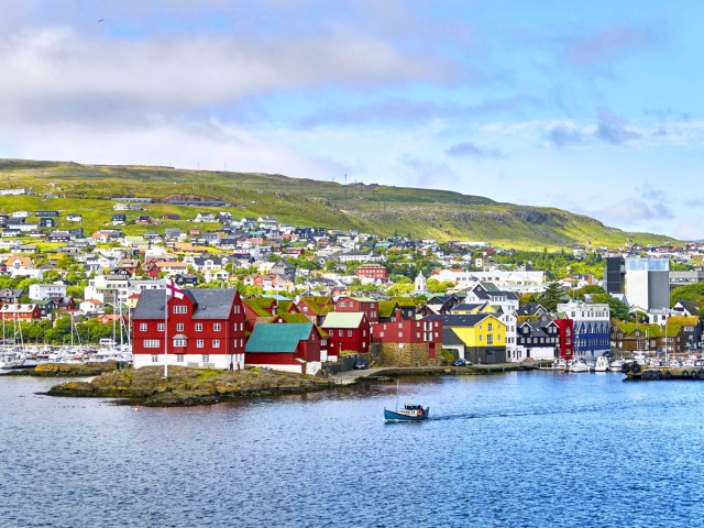 Colorful homes along the coast of Tórshavn, Faroe Islands