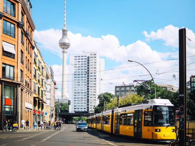 Tram on the streets of Berlin, Germany