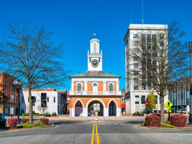 Market house in downtown Fayetteville, North Carolina