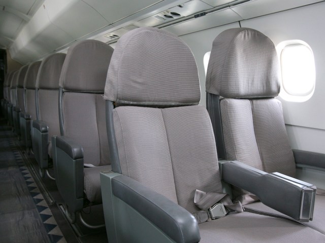 Cabin of the Concorde supersonic aircraft