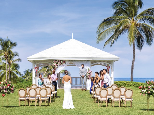 Wedding ceremony at Hilton Rose Hall Resort & Spa