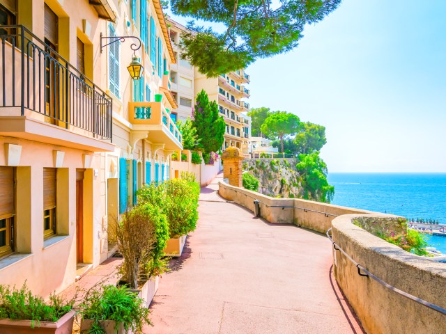 Homes overlooking the Mediterranean Sea in Monaco
